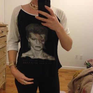 David Bowie softball tee